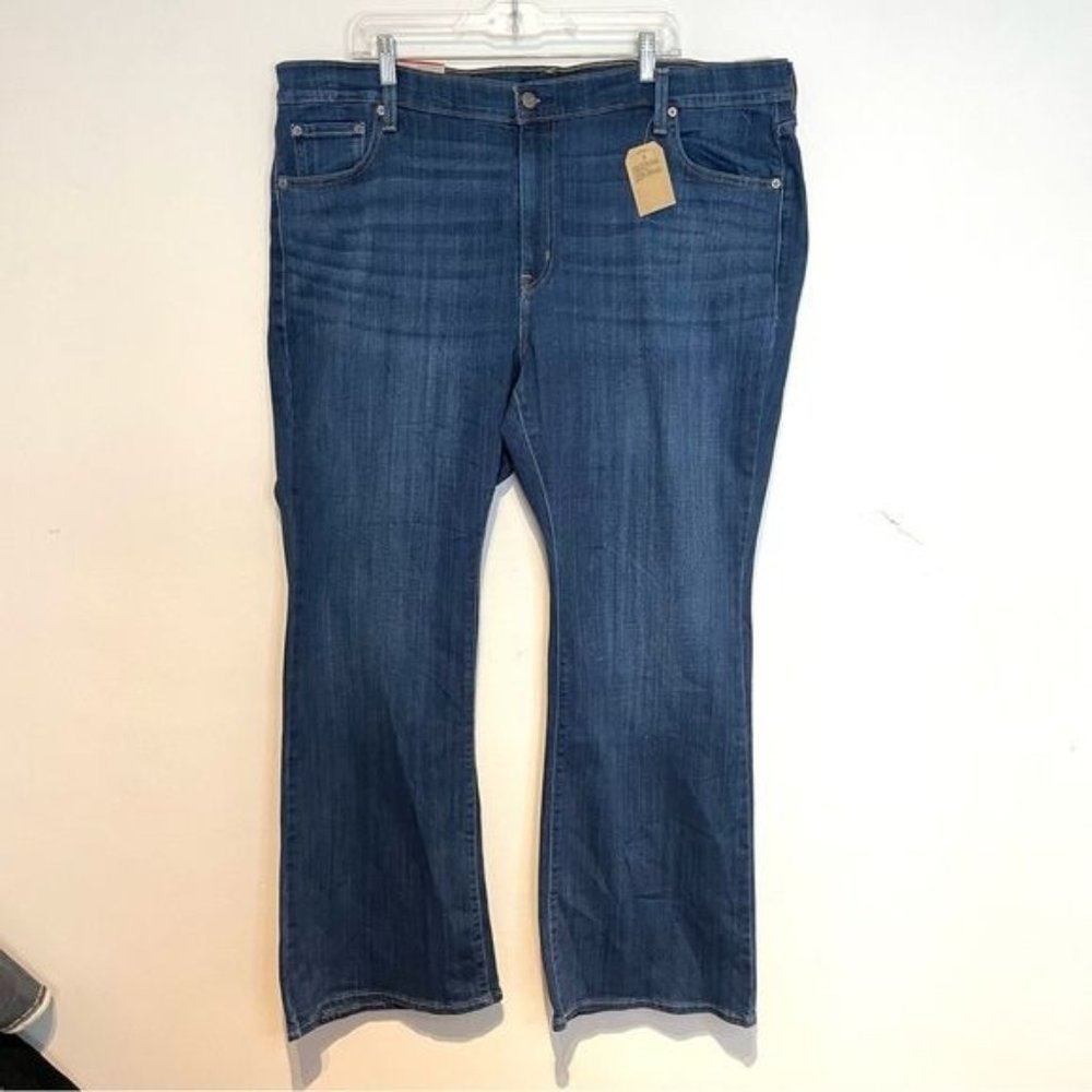 LEVIS WOMENS 726 FLARE HIGH RISE WAIST MID WASH JEANS NEW WITH TAGS 22W